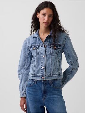 Barrel-Sleeve Icon Denim Jacket